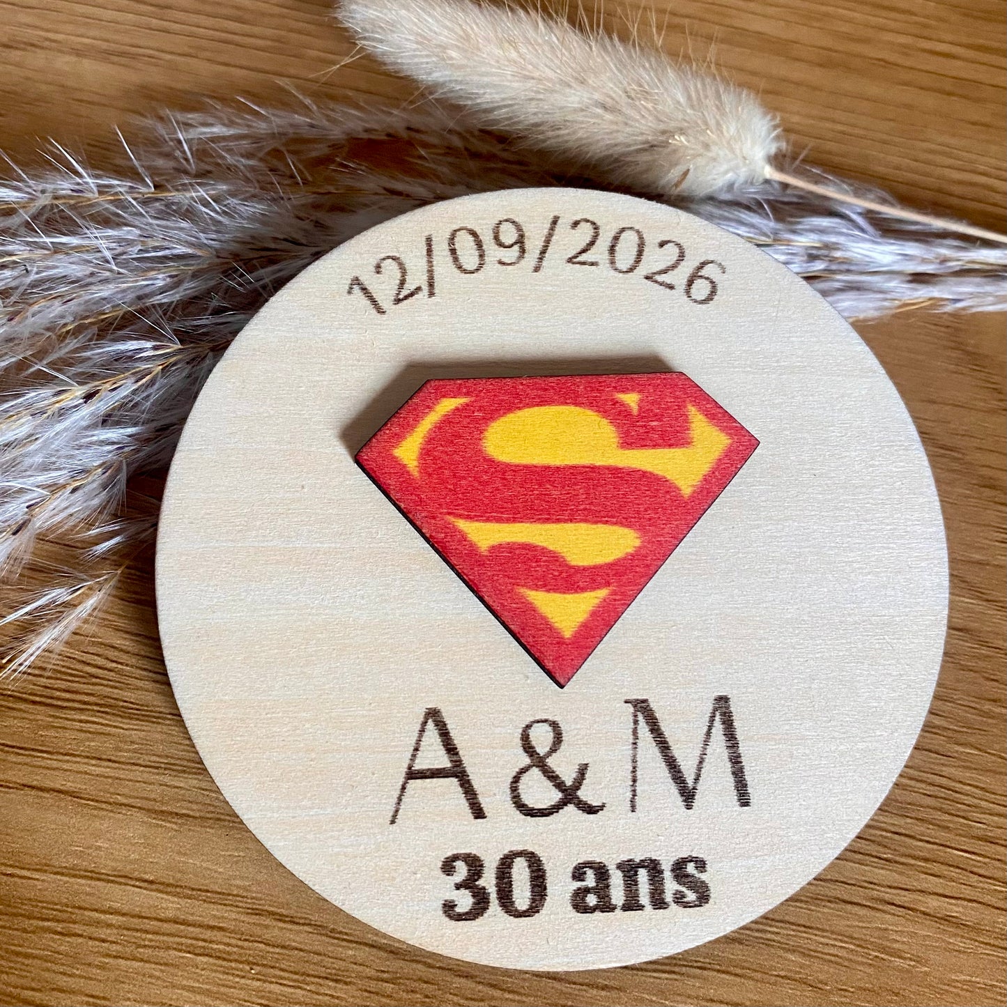 Magnet super-héros en bois