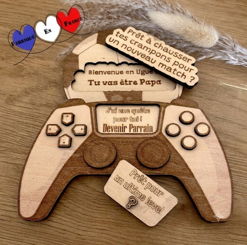 Ballon de Foot en Bois – L'Annonce Surprise Personnalisée
