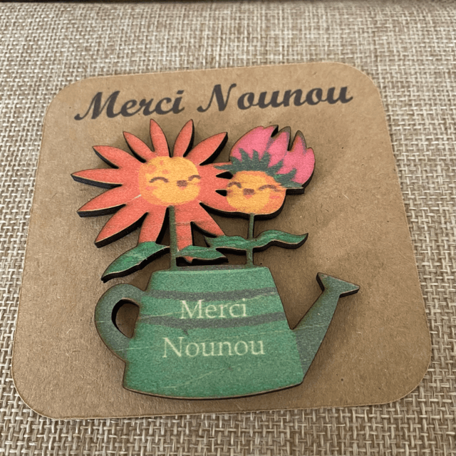 Porte-clés ou Magnet Merci maîtresse ou Merci Nounou