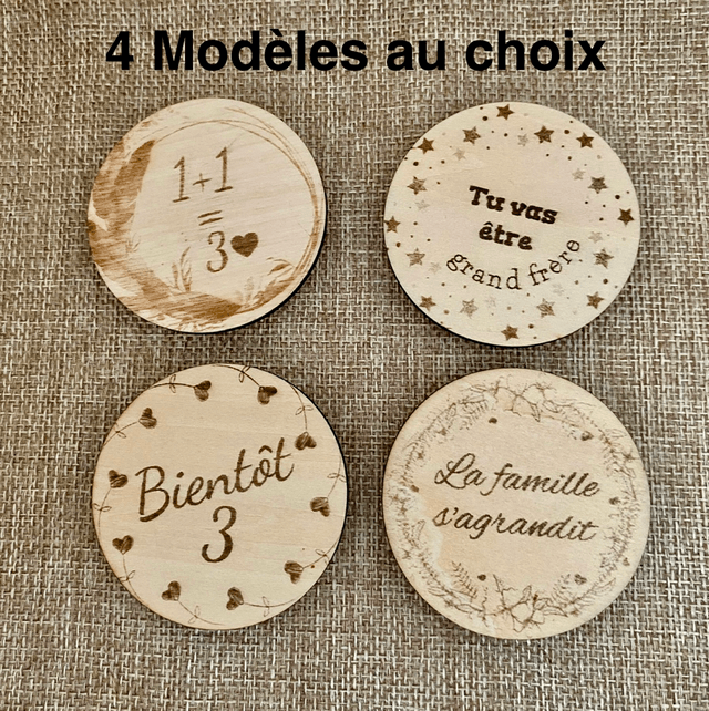 Carte bracelet de naissance en bois - porte-bracelet de naissance  en bois 