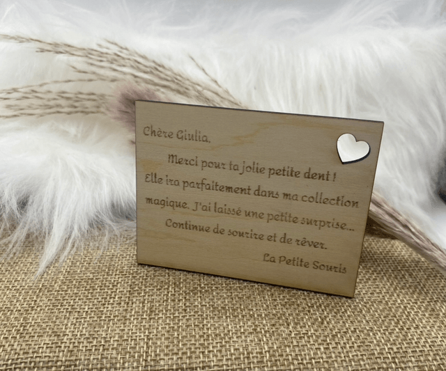 Boîte à dent en bois 