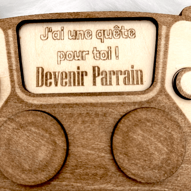 Manette Gaming Personnalisée – Annonce Surprise Papa, Parrain, Témoin