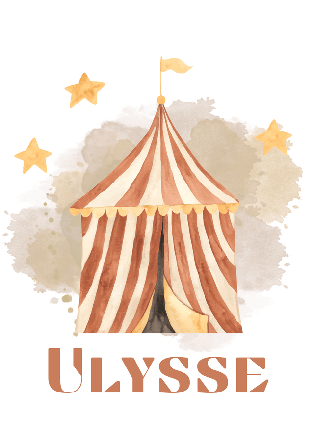 Lot de 3 affiches cirque pour chambre bébé fichiers numériques Png Pdf