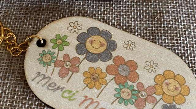 Porte-clés maîtresse en bois 