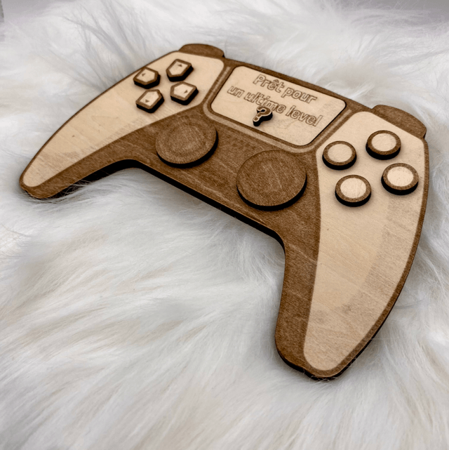 Manette Gaming Personnalisée – Annonce Surprise Papa, Parrain, Témoin