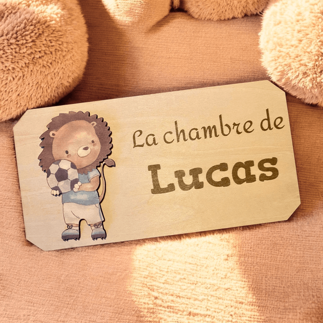 Décoration murale chambre bébé - Plaque de porte en bois personnalisée 3 modèles au choix