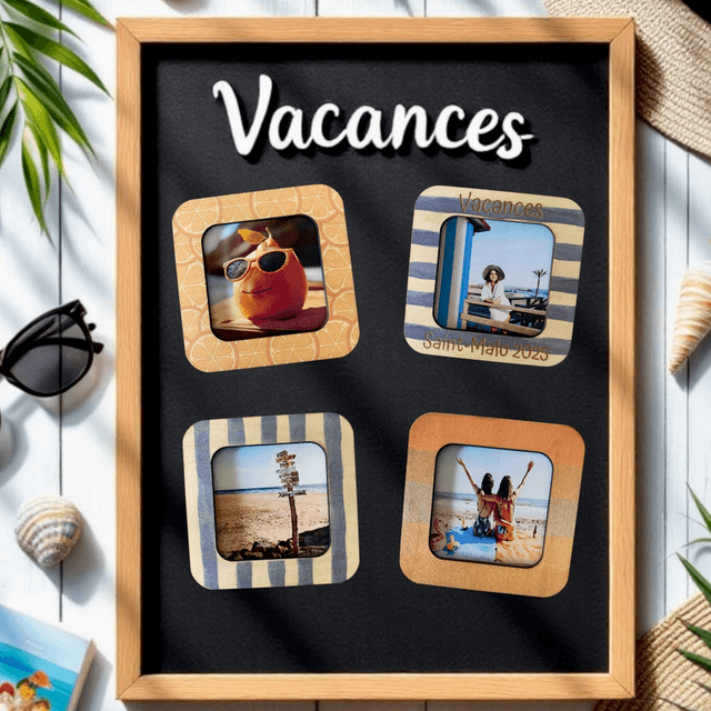 Magnets en bois personnalisés avec photo – Souvenirs uniques pour frigo & déco