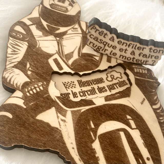 Demande Parrain Moto – Annonce Grossesse Originale pour Futur Papa, Tonton ou Parrain