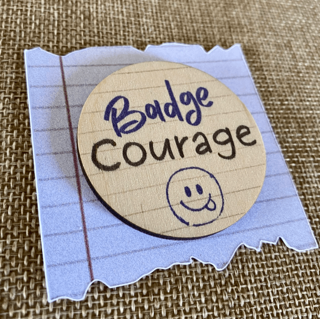 Badge courage rentrée scolaire 