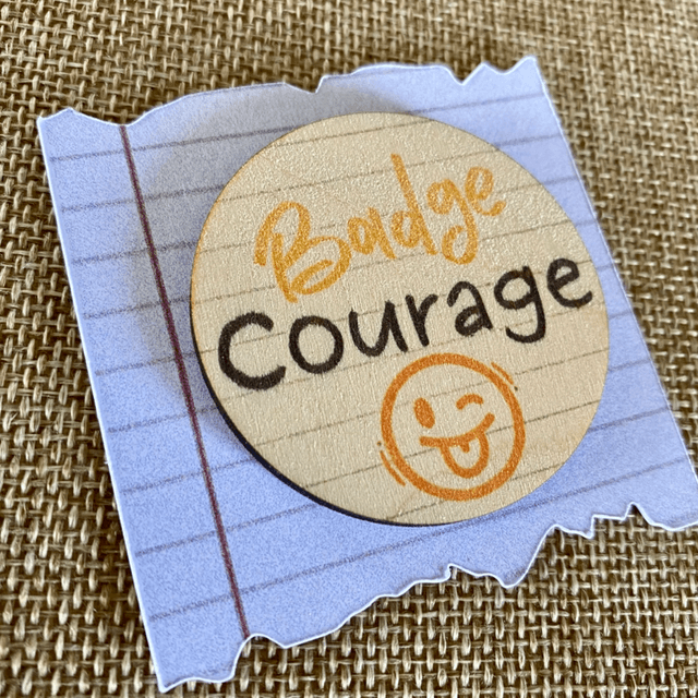 Badge courage rentrée scolaire 