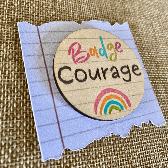 Badge courage rentrée scolaire 