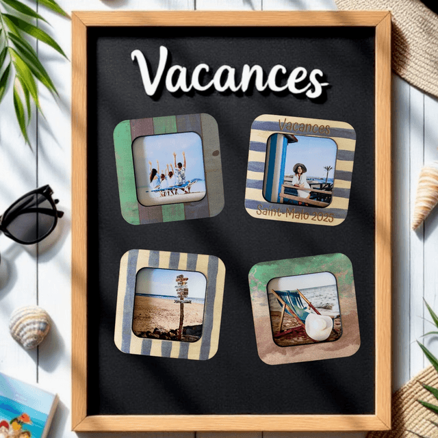 Magnets en bois personnalisés avec photo – Souvenirs uniques pour frigo & déco