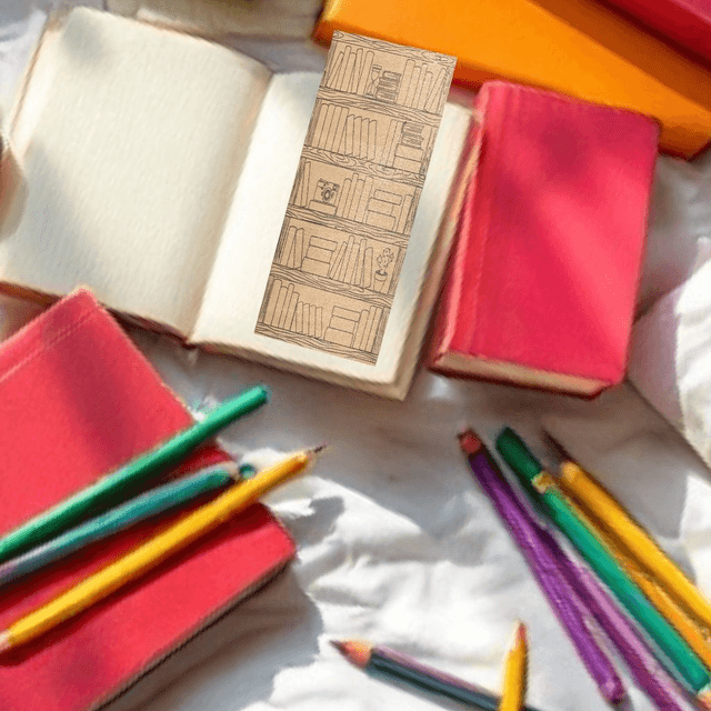 Marque-page à écrire et à colorier - Tracker de lecture créatif  