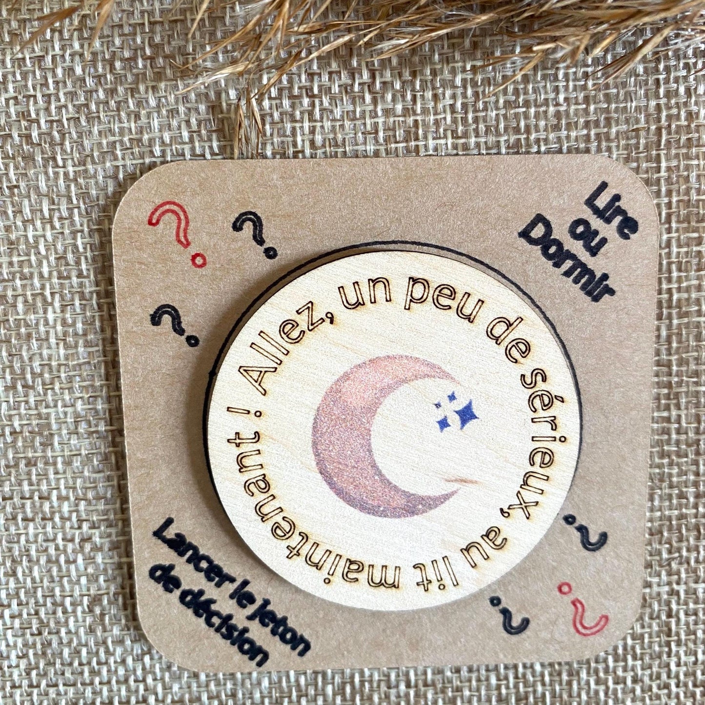 Cadeau original amateur de lecture jeton au lit maintenant