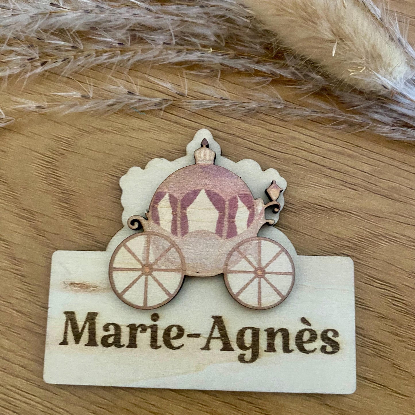 Marque-Place Féerique en Bois – Anniversaire Princesse & Sirène