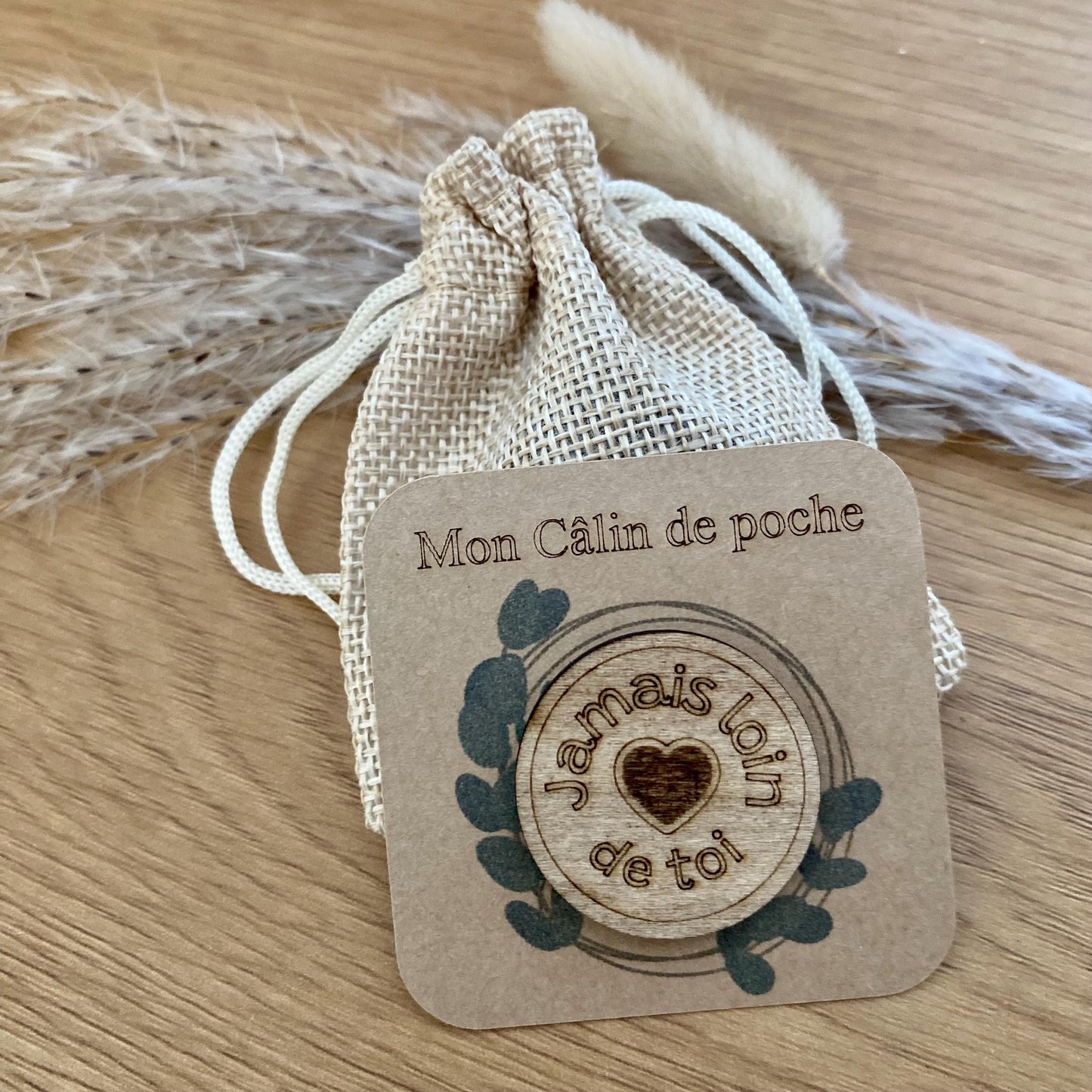 calin de poche jamais loin de toi et son pochon