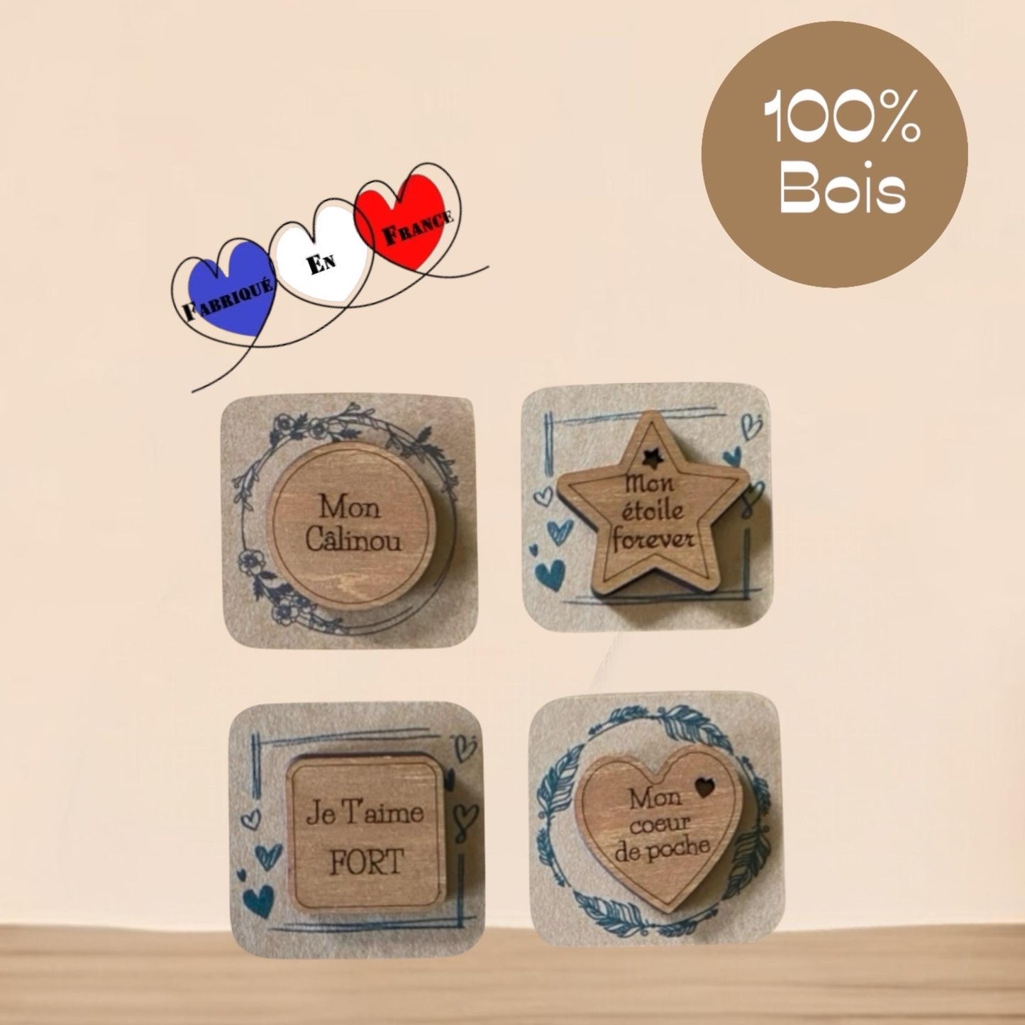 Câlin de Poche (Pocket Hug) en Bois – Le Cadeau Unique 100% Personnalisable