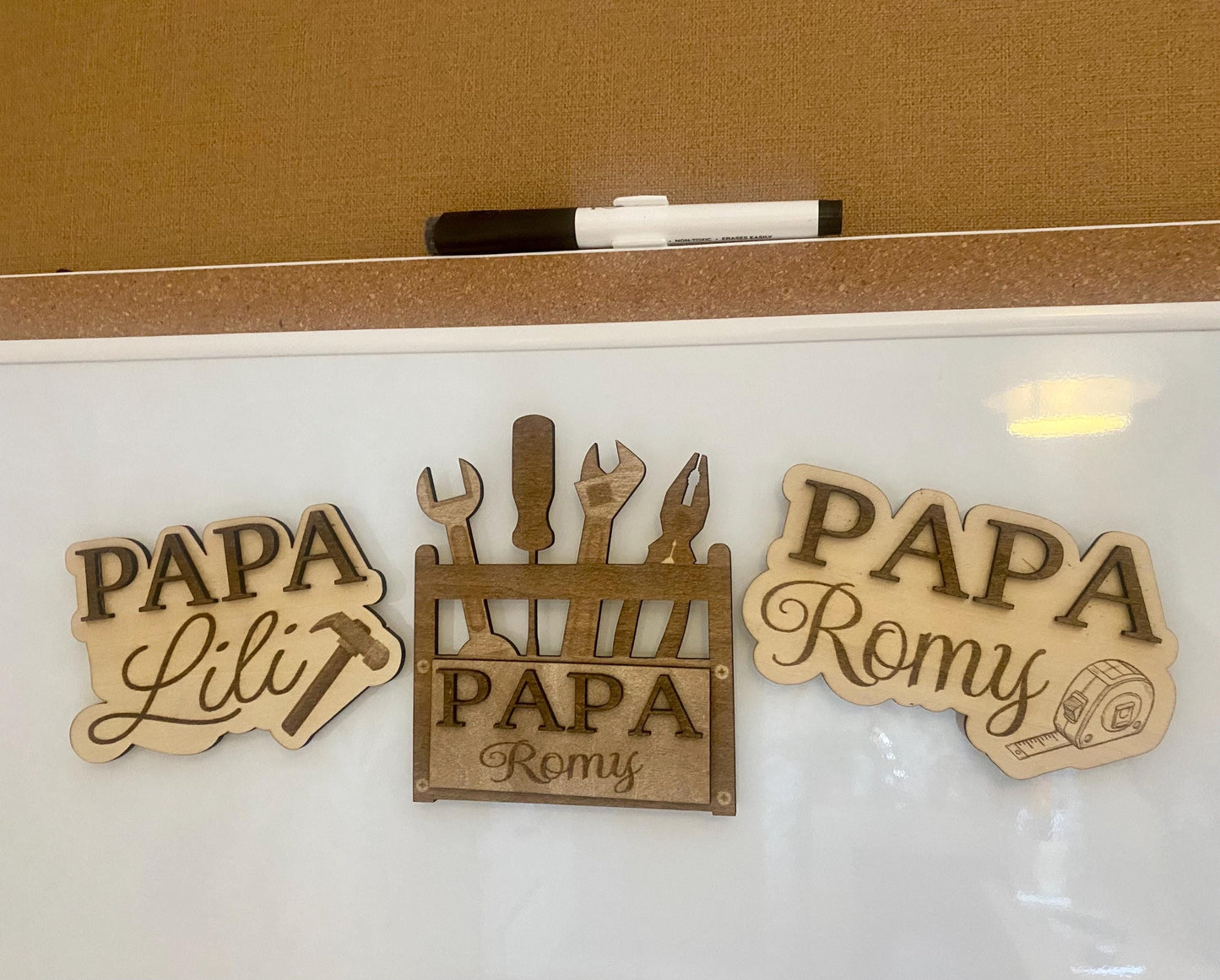 Magnet en Bois Personnalisé – Cadeau Fête des Pères