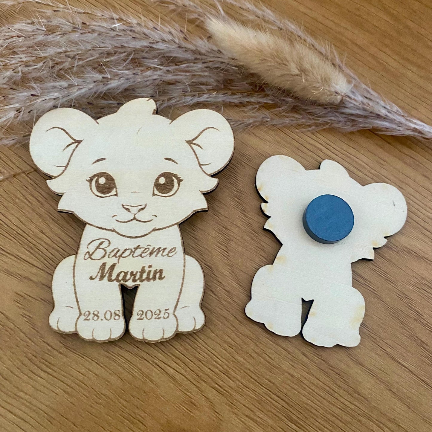 Collection Déco & Cadeaux Invités – Thème « Lionceau » en Bois