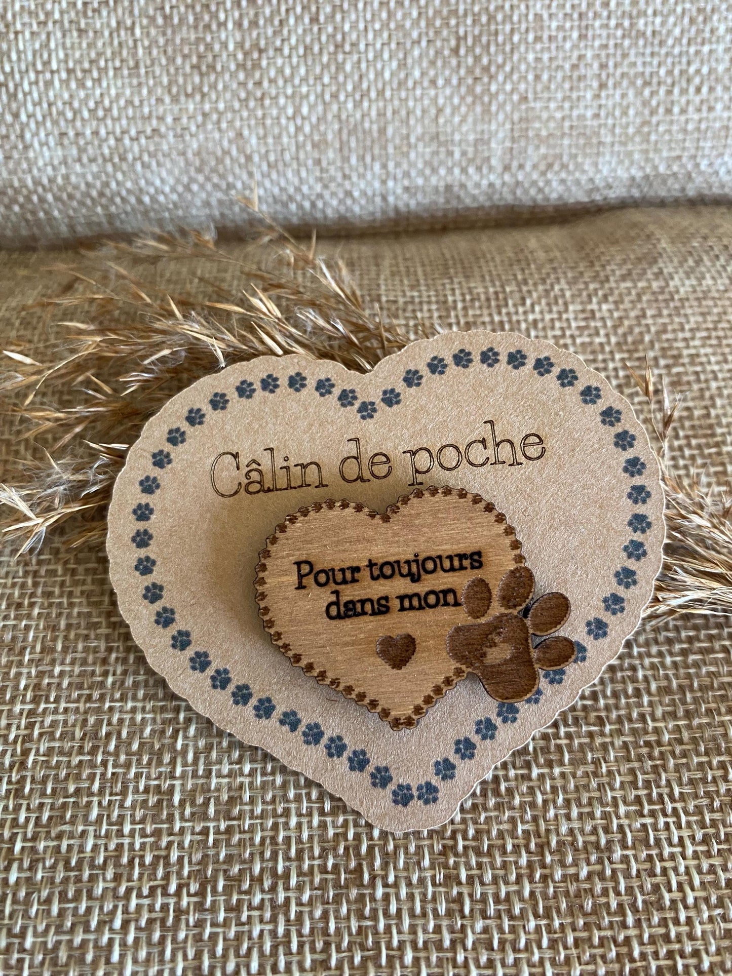 Cadeau commémoratif chien chat – « Pour toujours dans mon cœur »