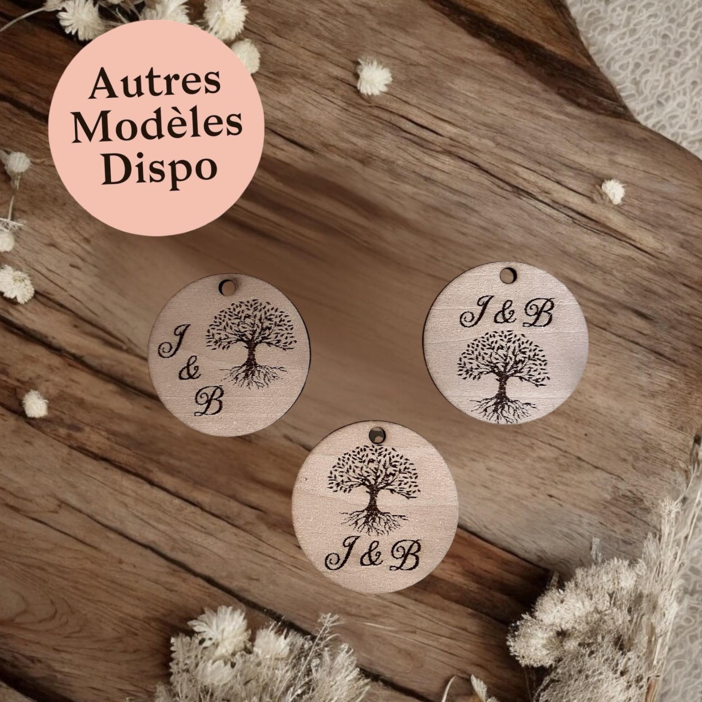 Marque-place en Bois « Arbre de Vie » – Personnalisé