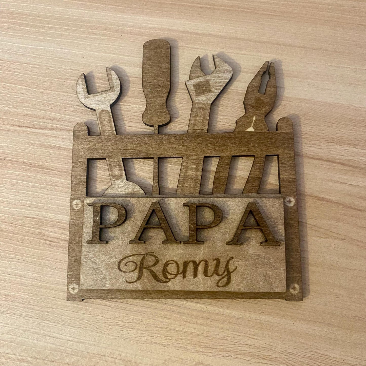 Magnet en Bois Personnalisé – Cadeau Fête des Pères