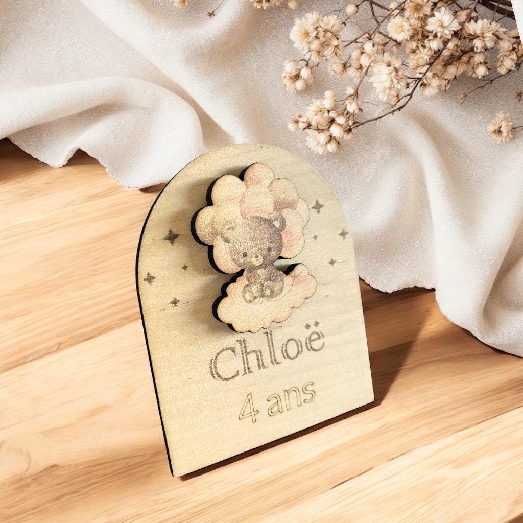 Magnet en Bois Personnalisé – Thème Animaux & Tracteur