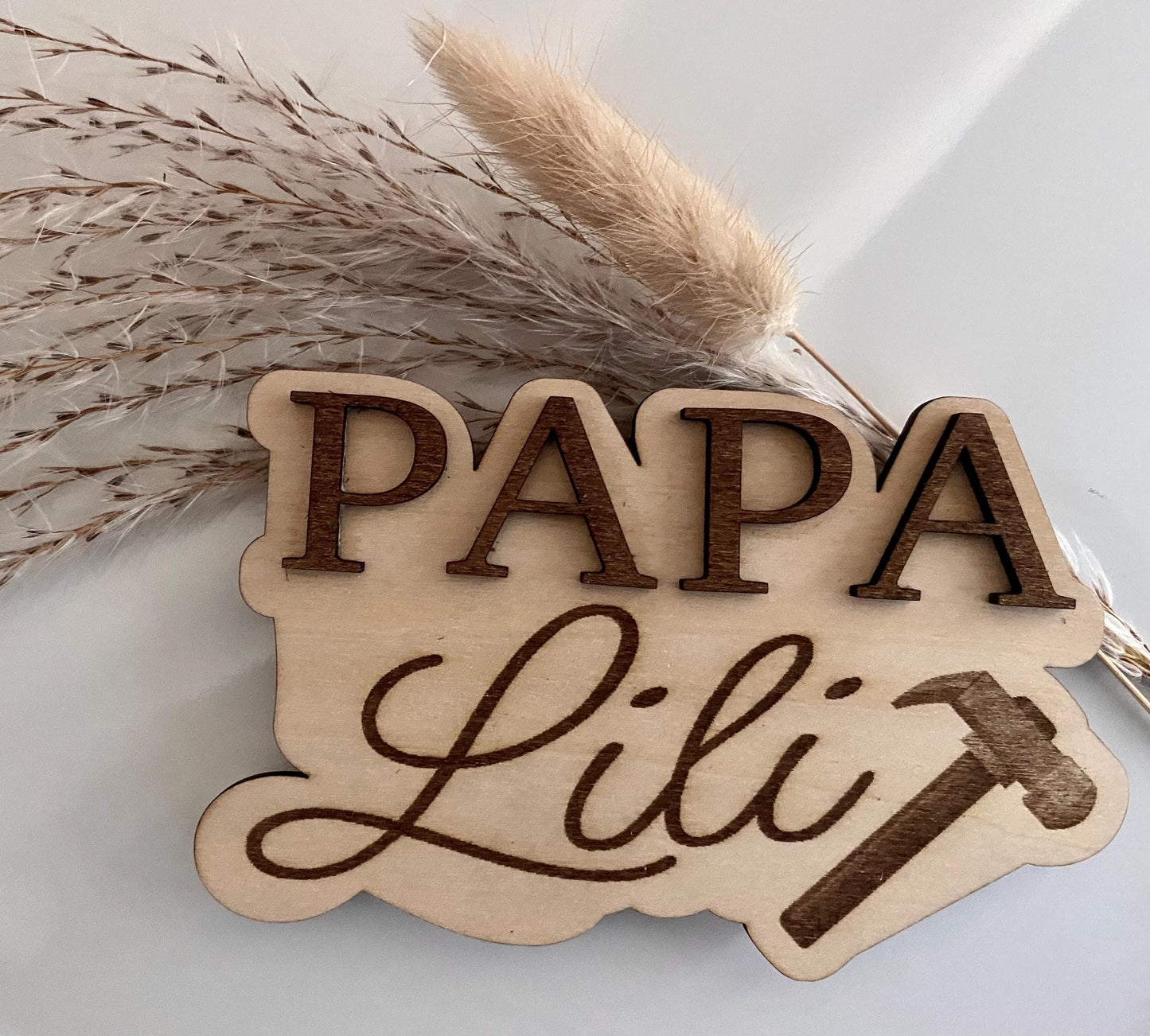 Magnet XL personnalisé en bois – Cadeau unique pour parents et proches