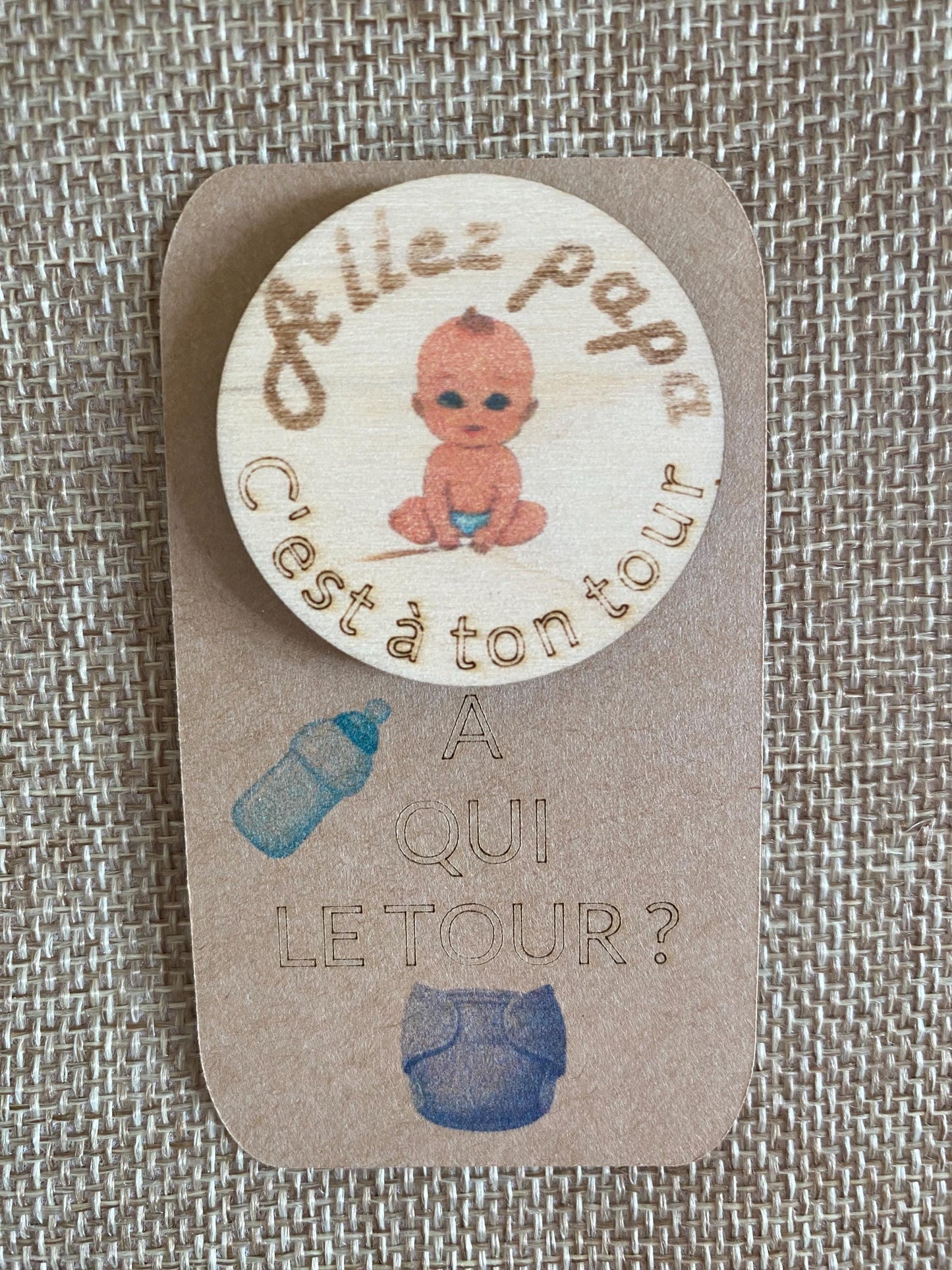 Jeton de Décision couleur "Papa ou Maman ?" – L'indispensable pour les futurs parents