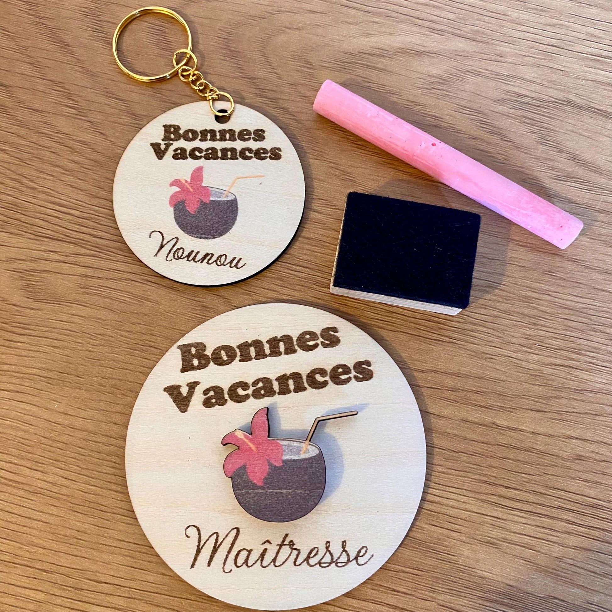 porte clé et magnet maitresse coco cocktail