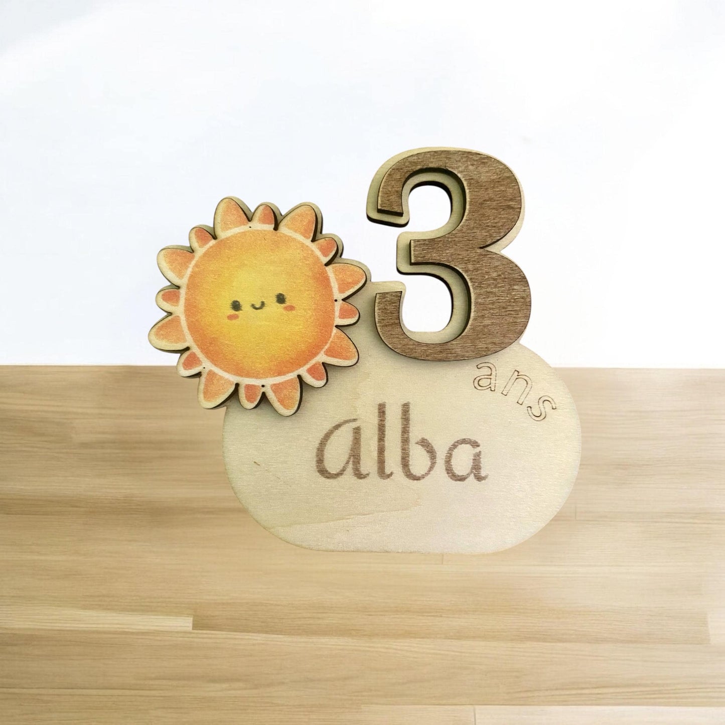 Magnet Anniversaire enfant en Bois Personnalisé – Modèle au Choix
