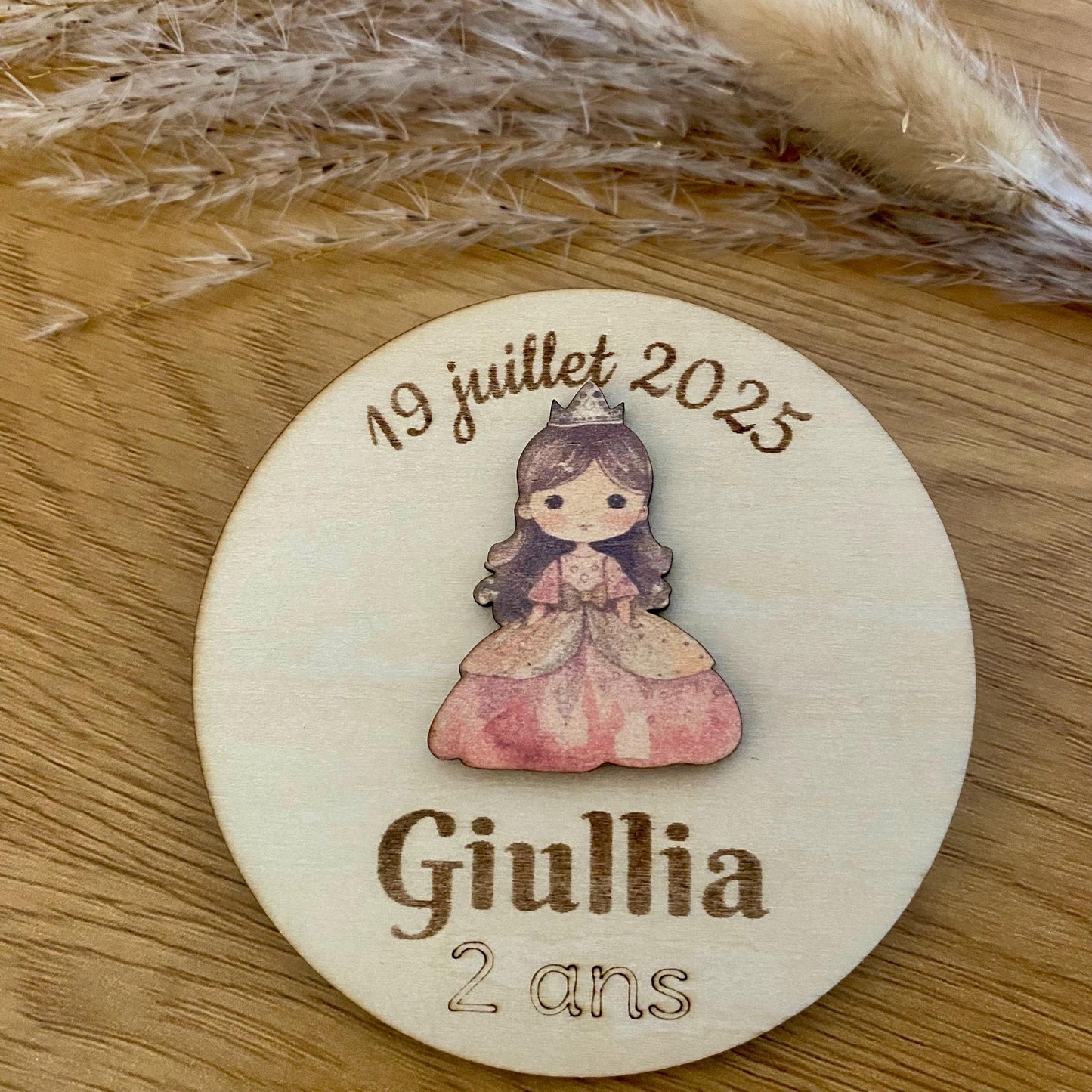 Magnet en Bois Contes & Princesses – Cadeau Invités Fête Enfant