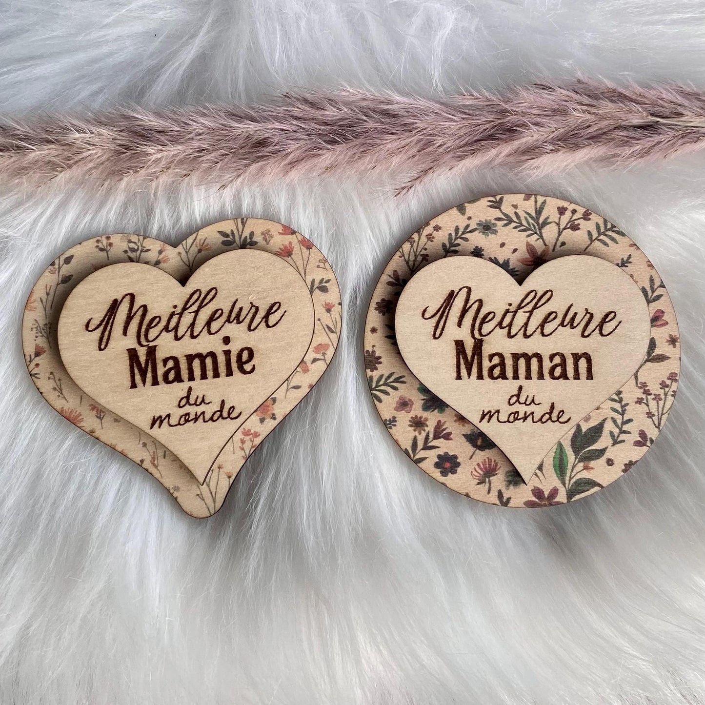 Magnet en Bois Gravé – Le Cadeau Tendre pour les Femmes de votre Vie