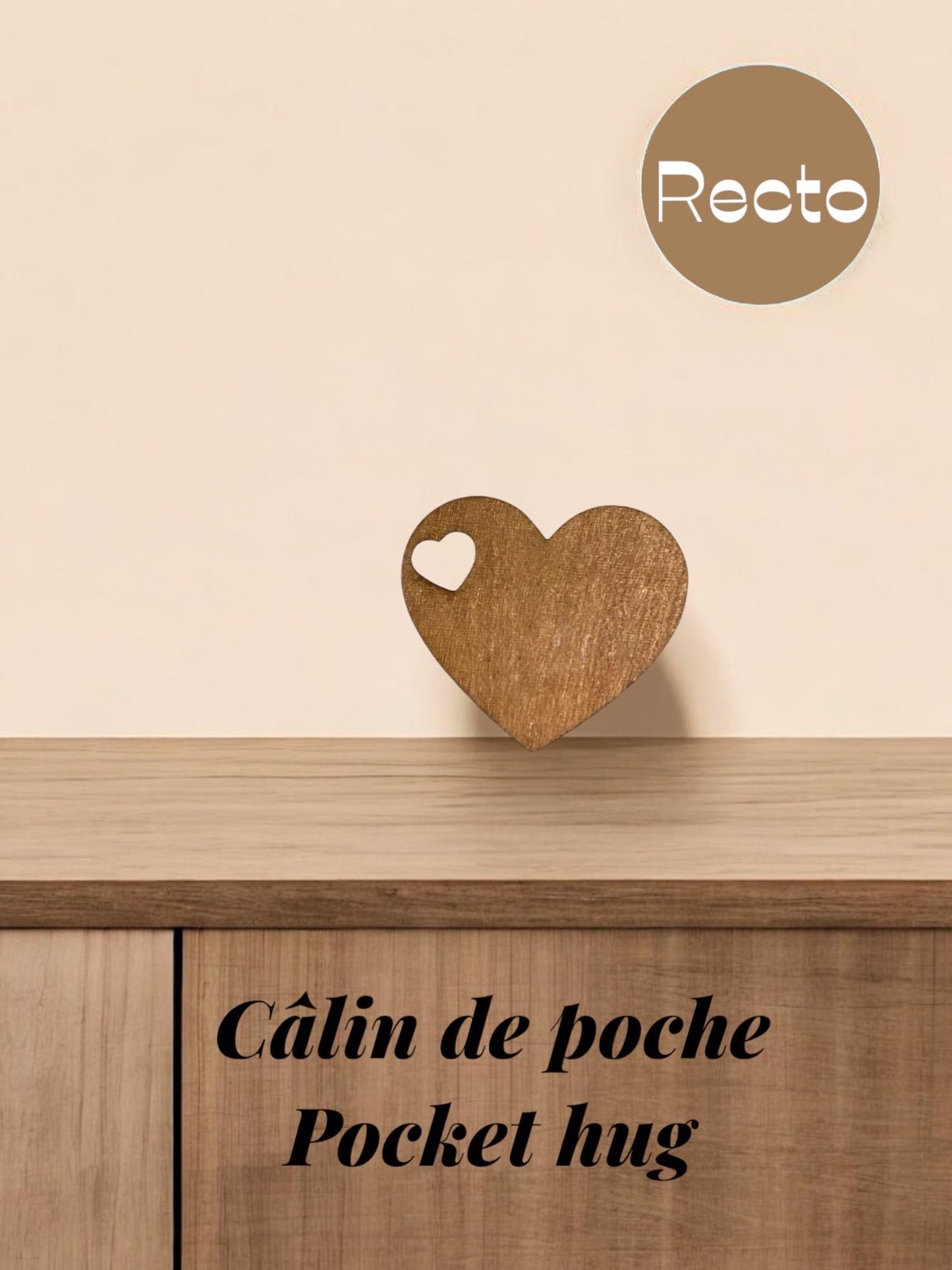 Câlin de Poche Cœur en Bois – Un Message d'Amour à Porter sur Soi