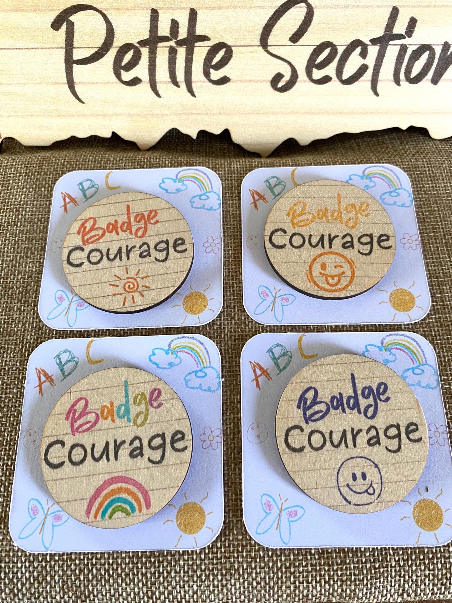 Badge de Courage Personnalisé pour Sac à Dos et Cartable