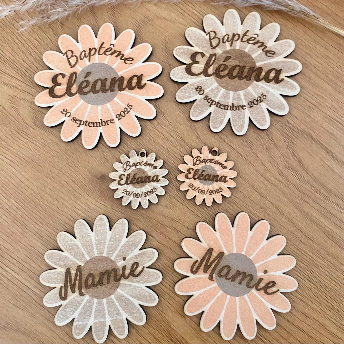 Magnets en Bois "Marguerite" – La Touche Fleurie et Personnalisée pour vos Événements