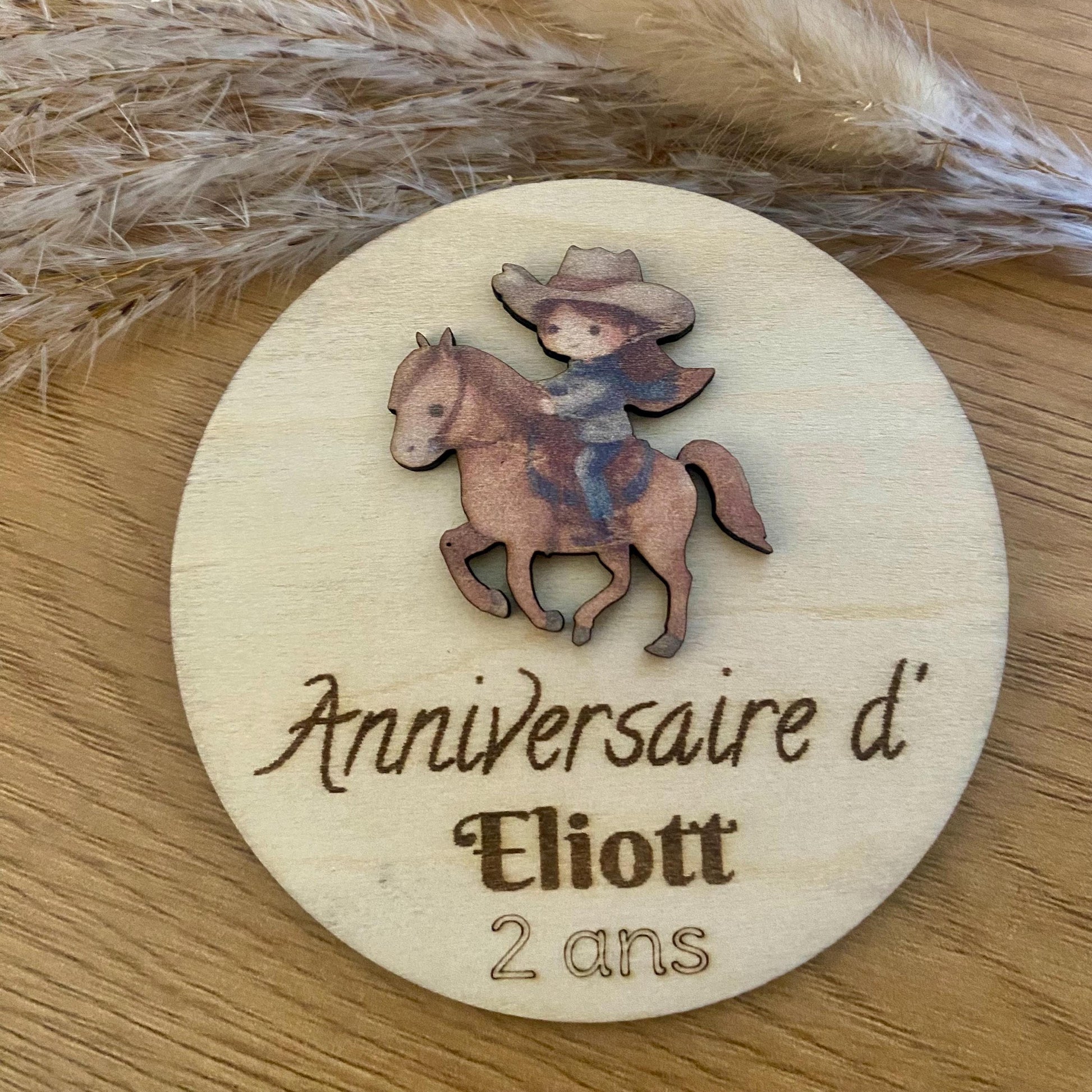 Assortiment magnets bois aventuriers cavalière et chevalier
