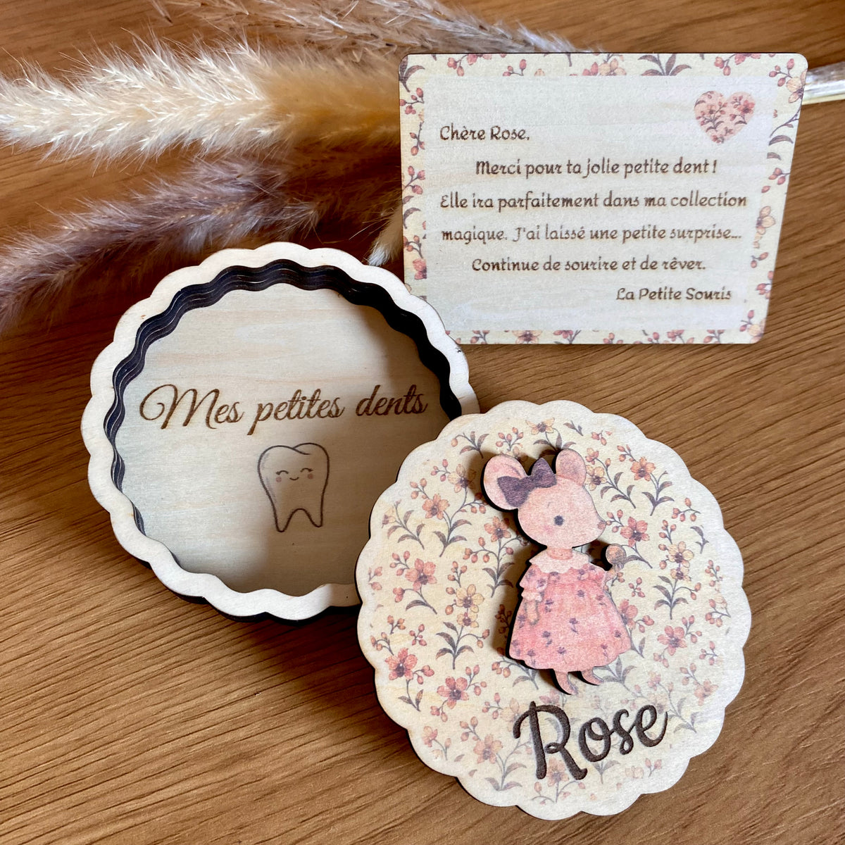 Le kit Magique de la Petite Souris -
Boîte à Dents de Lait Personnalisée - Lettre de la petite souris - Porte magique –