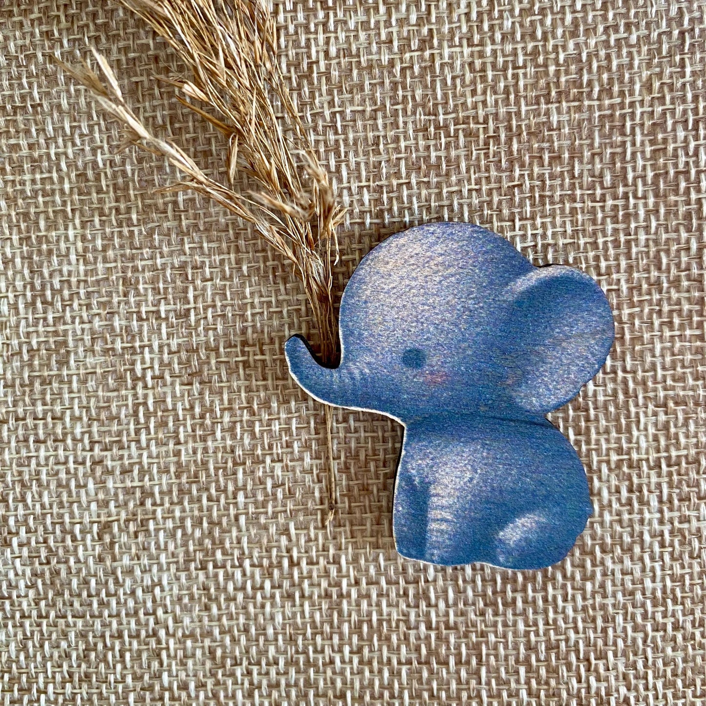 Câlin de Poche en Bois – Petit Éléphant Porte-Bonheur pour Enfant