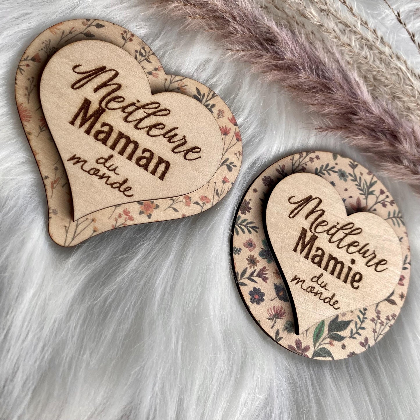 Magnet en Bois Gravé – Le Cadeau Tendre pour les Femmes de votre Vie