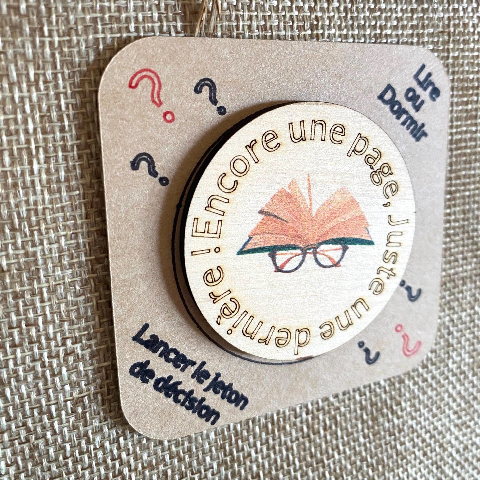 Accessoire lecture encore un chapitre en bois