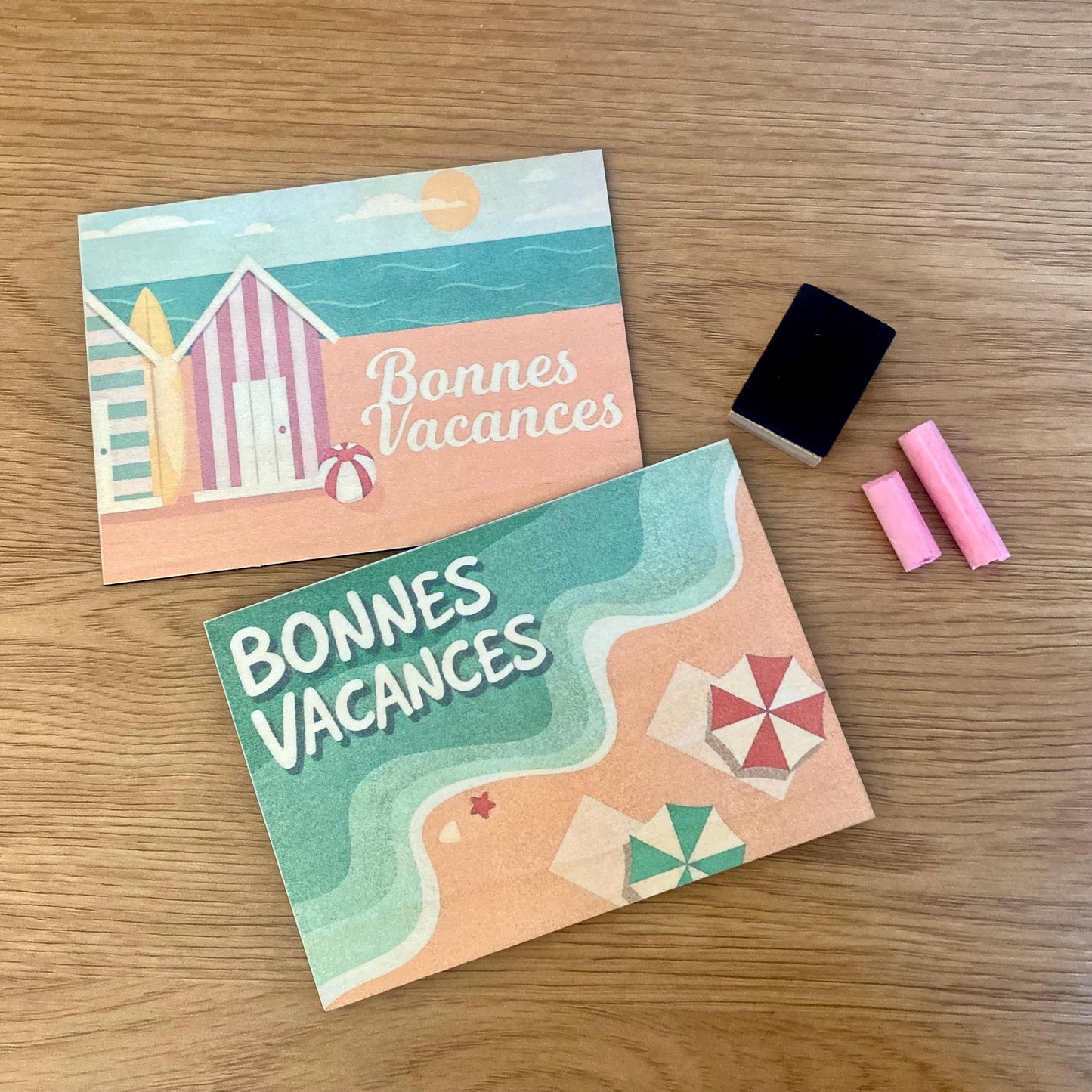 Carte Postale en Bois "Souvenirs de Classe" – Le Merci Intemporel