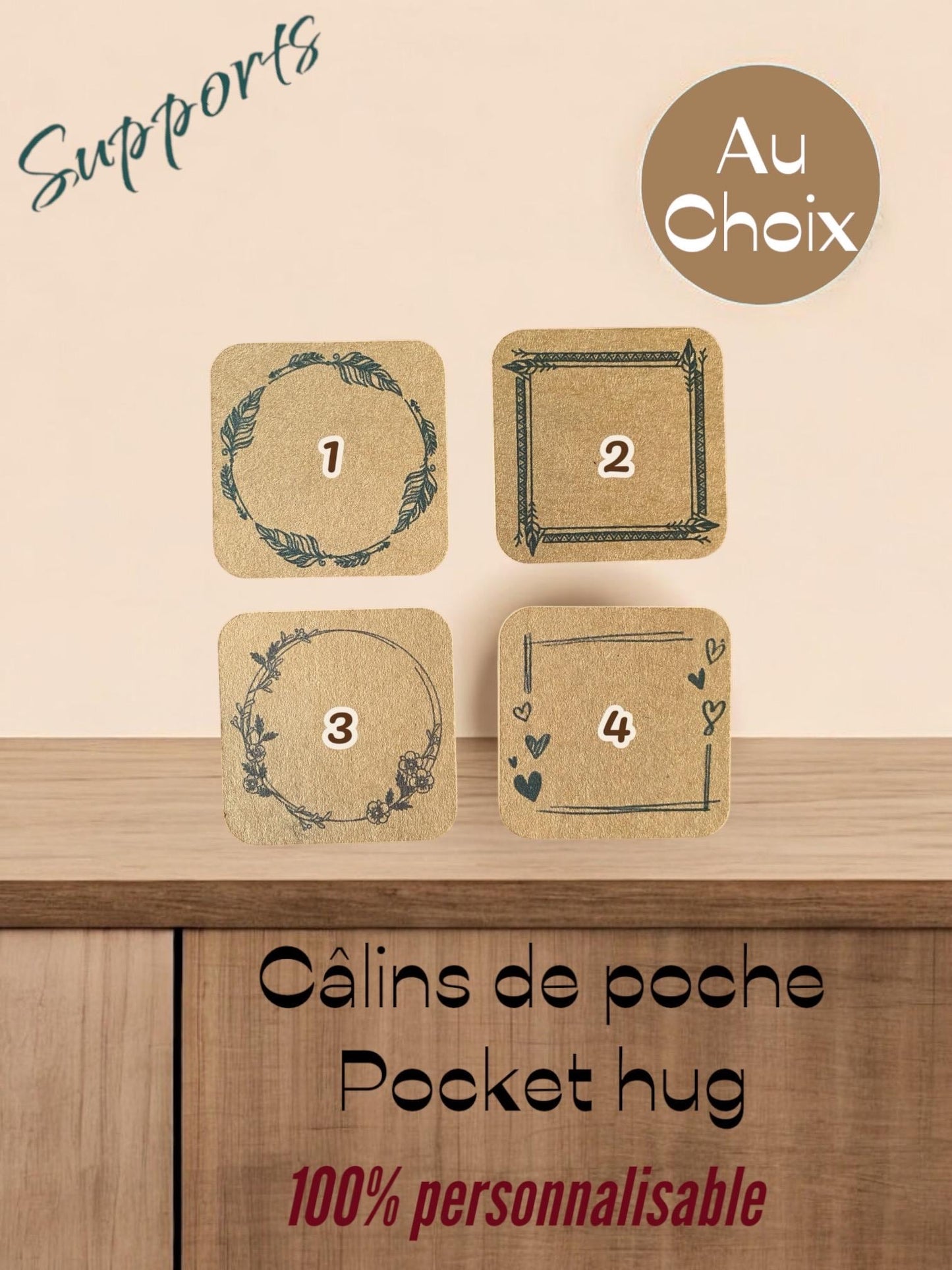 Câlin de Poche (Pocket Hug) en Bois – Le Cadeau Unique 100% Personnalisable