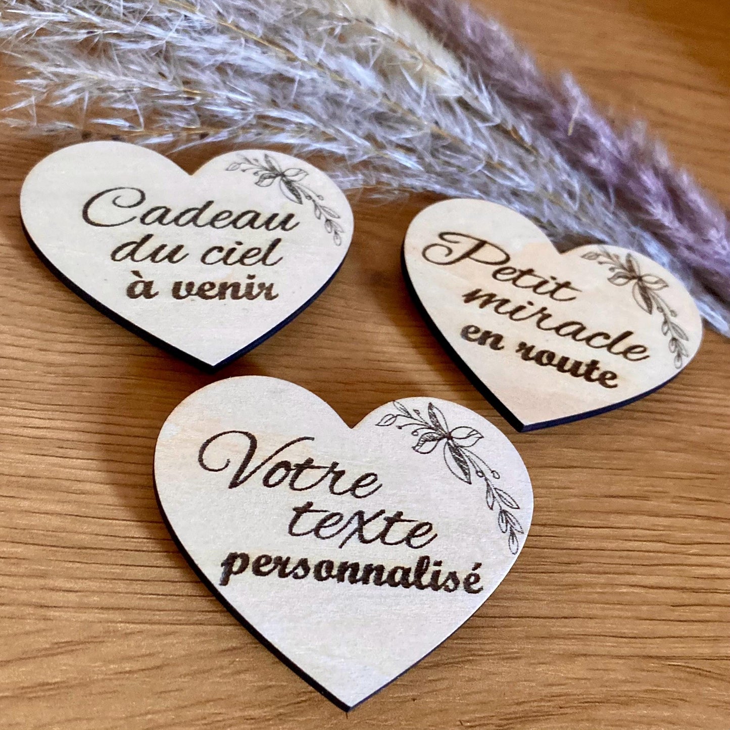 Magnet en Bois Personnalisé – Annonce de Grossesse & Demandes Spéciales