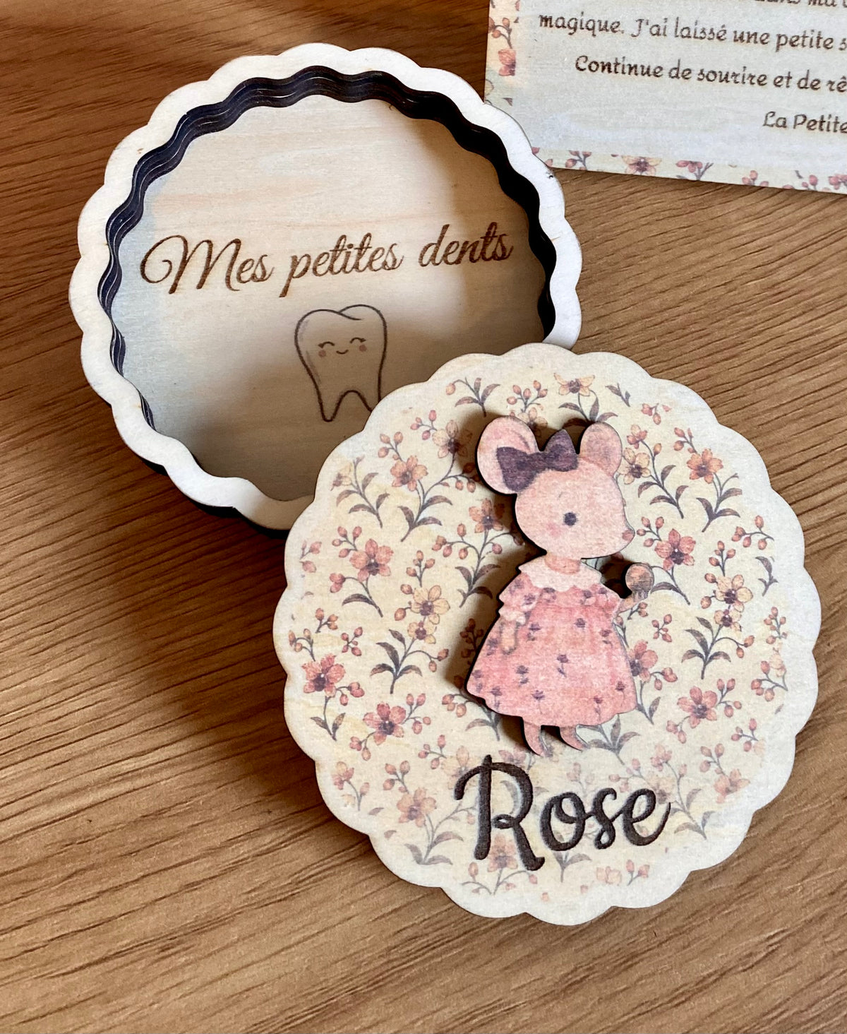 Le kit Magique de la Petite Souris -
Boîte à Dents de Lait Personnalisée - Lettre de la petite souris - Porte magique –