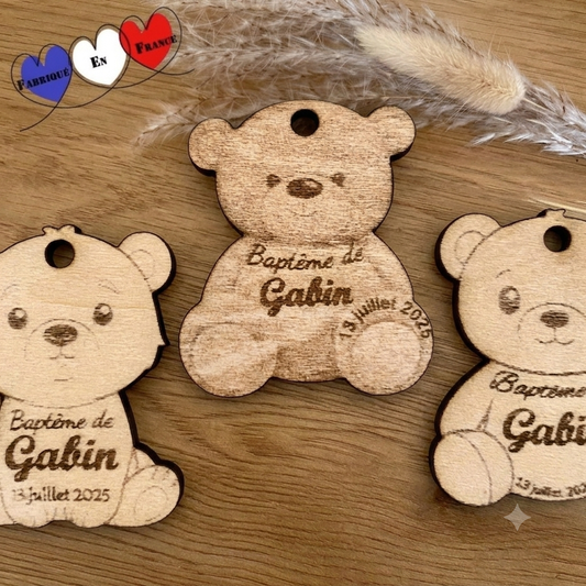 Étiquettes "Ourson" en Bois – Le détail tendre pour vos événements