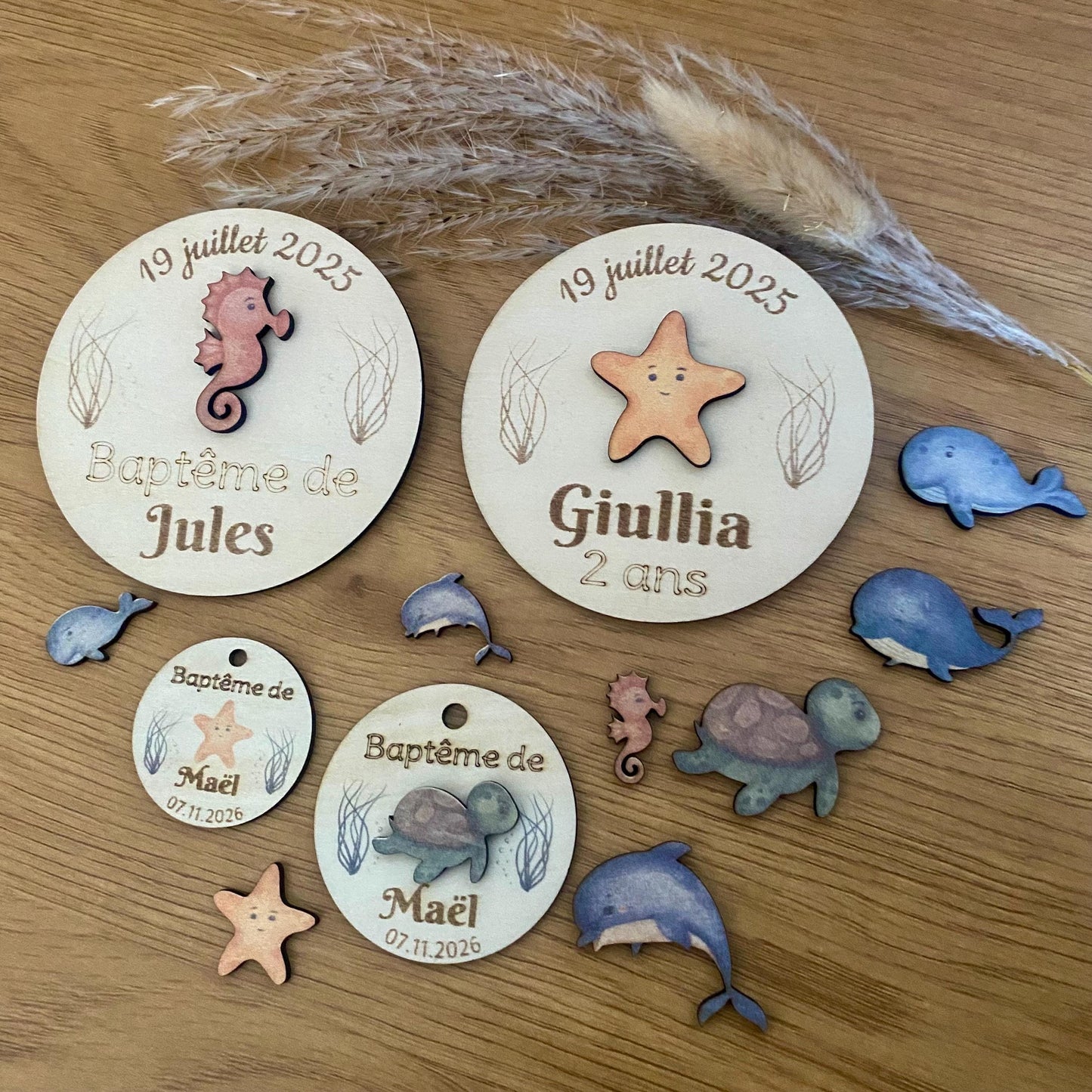 Magnet Personnalisé Thème Mer et Océan – Souvenir Baptême