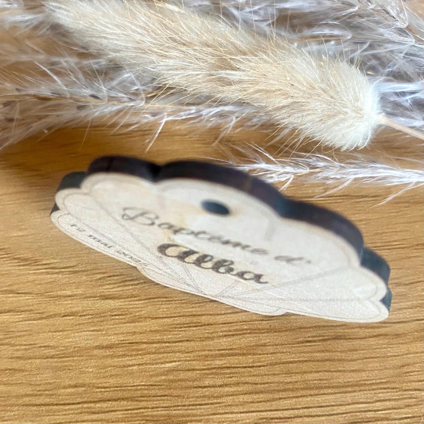 Étiquettes en Bois Personnalisées – Thème Marin, Baleine & Coquillages