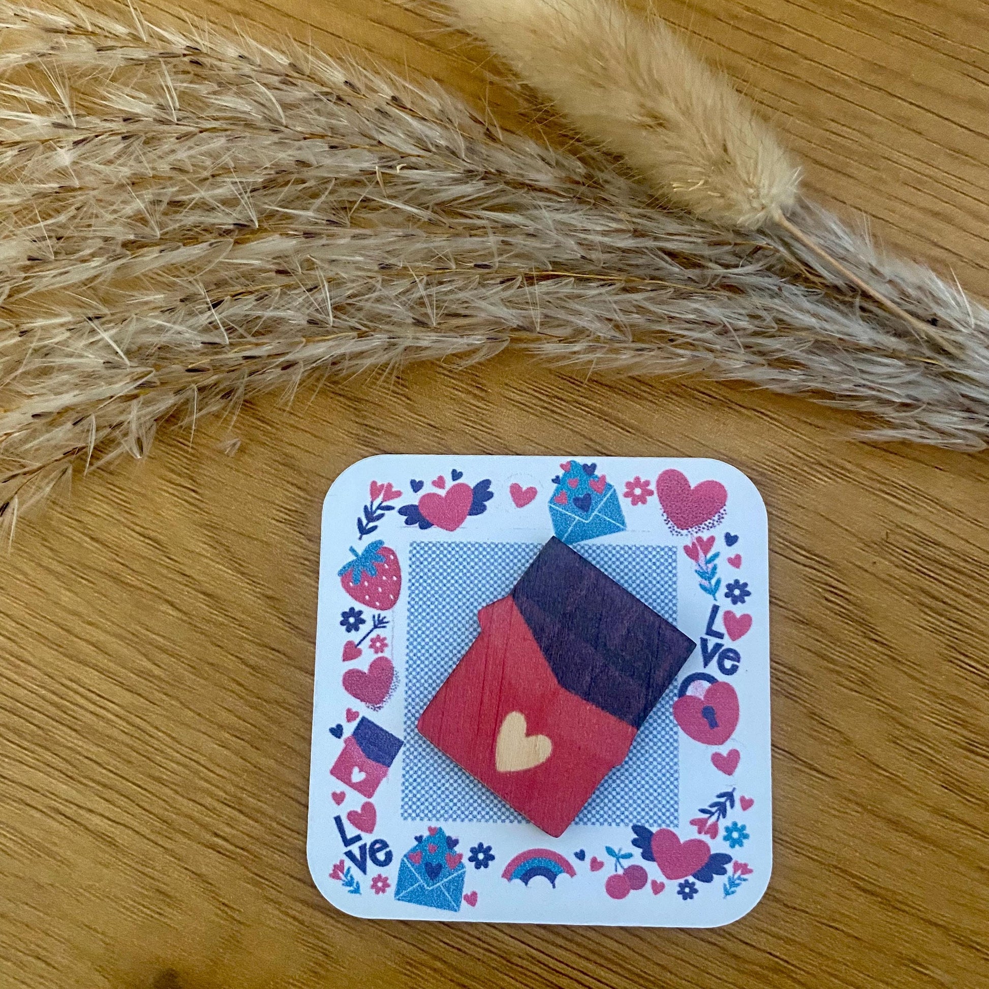 calin de poche en bois tablette de chocolat