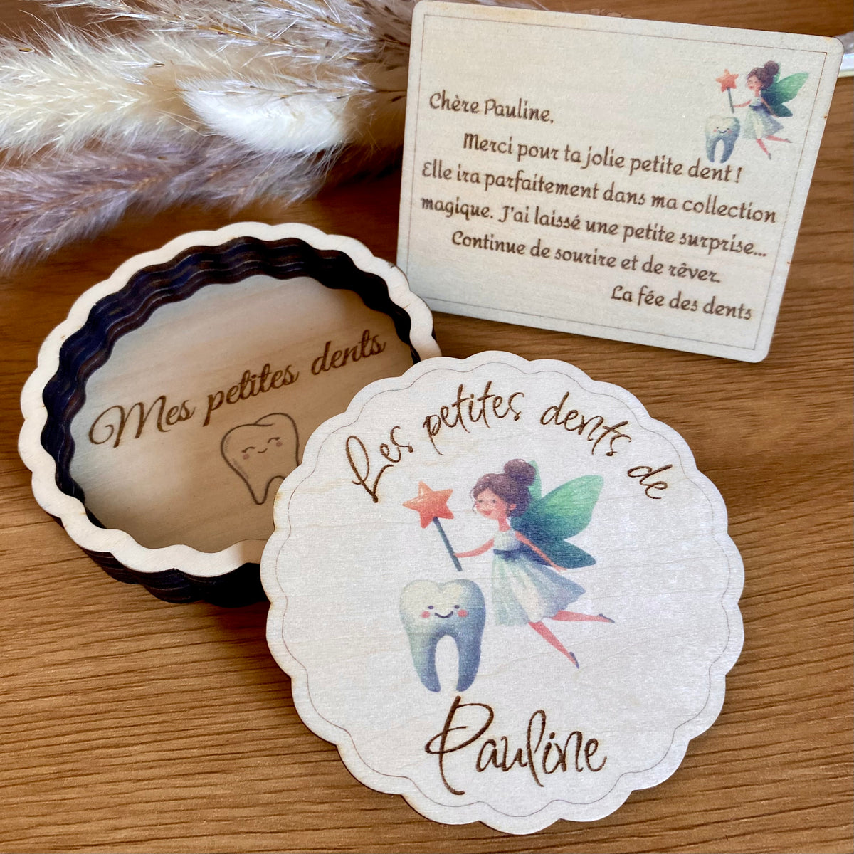 Boîte à dents de lait personnalisée "La Fée des dents"
